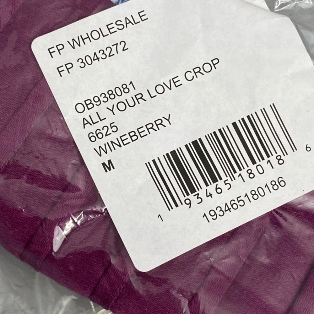 Free People All Your Love Crop Halter Top Ribbed Bralette Purple Size Medium